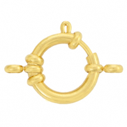 Benodigdheden van Stainless steel Roestvrij staal (RVS) boeislot 16mm met oogjes Goud