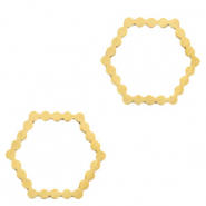 Bedels van Stainless steel Roestvrij staal (RVS) tussenstuk hexagon Goud