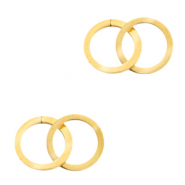 Bedels van Stainless steel Roestvrij staal (RVS) tussenstuk double circle Goud