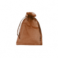 Organza sieradenzakje 7x9cm Rust red