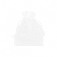 Organza sieradenzakje 7x9cm White