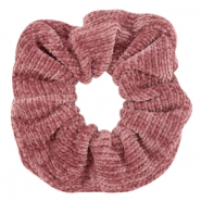 Scrunchie corduroy haarelastiek Vintage aubergine red