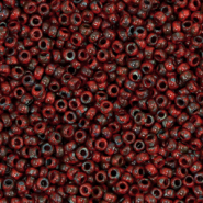 Miyuki 11/0 rocailles Opaque picasso red 11-4513