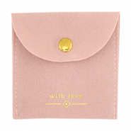 Sieradenzakje "with love" Vintage pink-gold