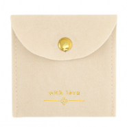 Sieradenzakje "with love" Beige-gold