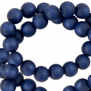 Super Polaris kralen 6 mm rond matt Deep blue