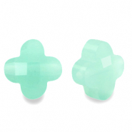 Facet fashion kralen clover Turquoise green