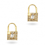 Zirkonia  oorbellen Gold