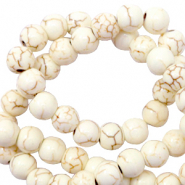 Keramiek kraal 4mm Off white