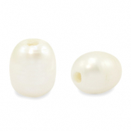 Zoetwater parels rice 11x9mm Natural white