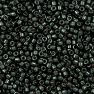 Miyuki kralen 11/0 delica's Duracoat galvanized black moss DB-2507