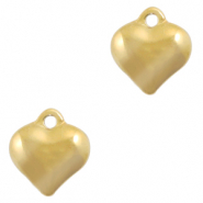 Bedels van Stainless steel Roestvrij staal (RVS) hart Goud