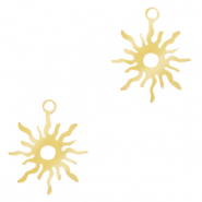 Bedels van Stainless steel Roestvrij staal (RVS) zon Goud
