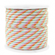 Koord Maritiem 2mm Turquoise-pink