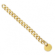 Benodigdheden van Stainless steel Roestvrij staal (RVS) verlengketting gourmet schakel coin 8mm Goud