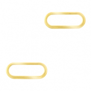 Bedels van Stainless steel Roestvrij staal (RVS) tussenstuk oval Goud