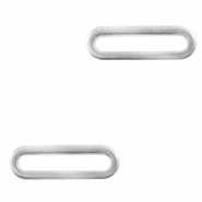 Bedels van Stainless steel Roestvrij staal (RVS) tussenstuk oval Zilver