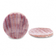 Schelp kralen 25mm Vintage rose purple