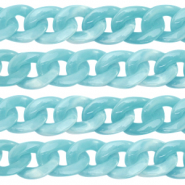 Acryl schakels 22mm Light blue
