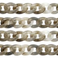 Acryl schakels 19mm Grey