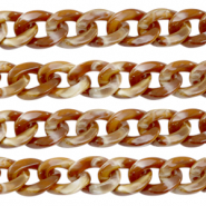 Acryl schakels 19mm Brown