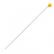 Metaal onderdelen DQ nietstift 52mm Antiek zilver-tropical yellow (nikkelvrij)