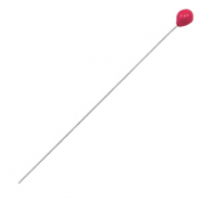 Metaal onderdelen DQ nietstift 52mm Antiek zilver-cherry red (nikkelvrij)