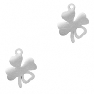 Bedels van Stainless steel Roestvrij staal (RVS) clover Zilver