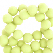 4 mm kralen van acryl matt Light yellow