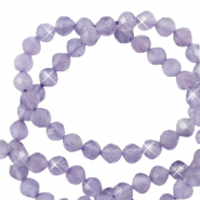Kralen natuursteen Cat's eye facet geslepen 2mm Brave purple