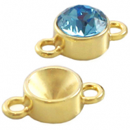 Metaal onderdelen TQ setting voor Swarovski SS39 2 ogen Goud