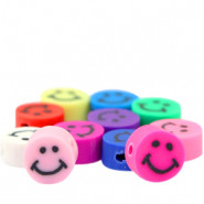 Polymeer kraal smiley Multicolour