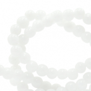 4 mm kralen natuursteen Jade White