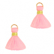 Kwastje 1.5cm Gold-pink