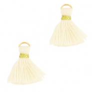 Kwastje 1.5cm Gold-off white