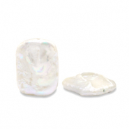 BQ Zoetwater parels rectangle Natural white