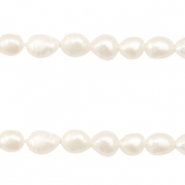 BQ Zoetwater parels nugget rond 7-8mm Natural white