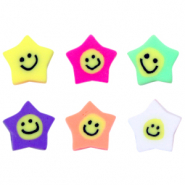 Polymeer kraal star smiley Multicolour