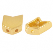 Metaal kralen DQ duo beads pijl Goud (nikkelvrij)