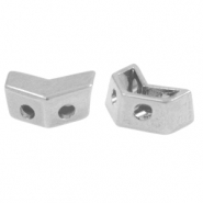 Metaal kralen DQ duo beads pijl Antiek zilver (nikkelvrij)
