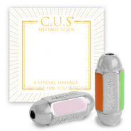 C.U.S&reg; message beads "amour" Zilver (nikkelvrij)