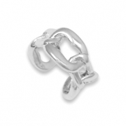 TQ metaal brass ear cuff Zilver