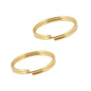 Benodigdheden van Stainless steel Roestvrij staal (RVS) splitring 12mm Goud