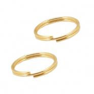 Benodigdheden van Stainless steel Roestvrij staal (RVS) splitring 10mm Goud
