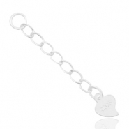 Onderdelen 925 zilver verlengketting hartje Zilver