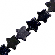 Kralen natuursteen star glitter Midnight blue