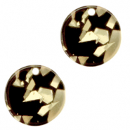 Hangers van resin rond 12mm Champagne-black