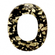 Hangers van resin ovaal Champagne-black