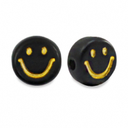 Acryl letterkralen smiley Black