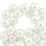 Glasparels rond 8mm Off white